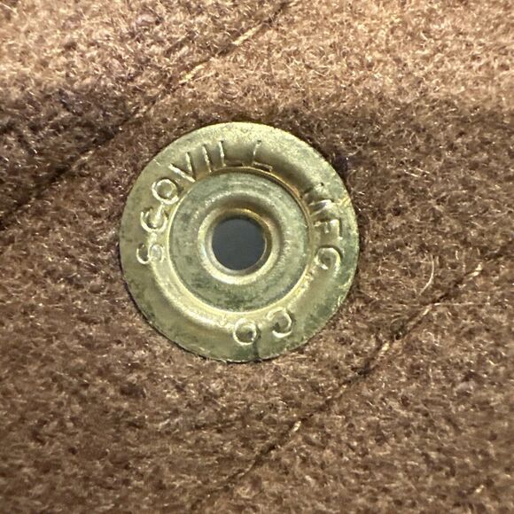 60s 70s VTG Woolrich Jacket Plaid Chore Wool Brass Snap Buttons 12070 - Picture 8 of 9